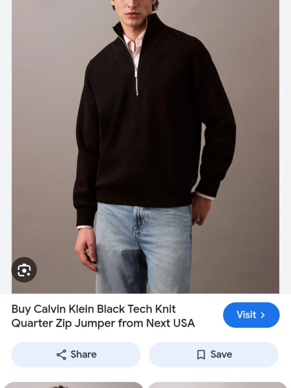 Mens XL tech knit black quarter zipper sweater